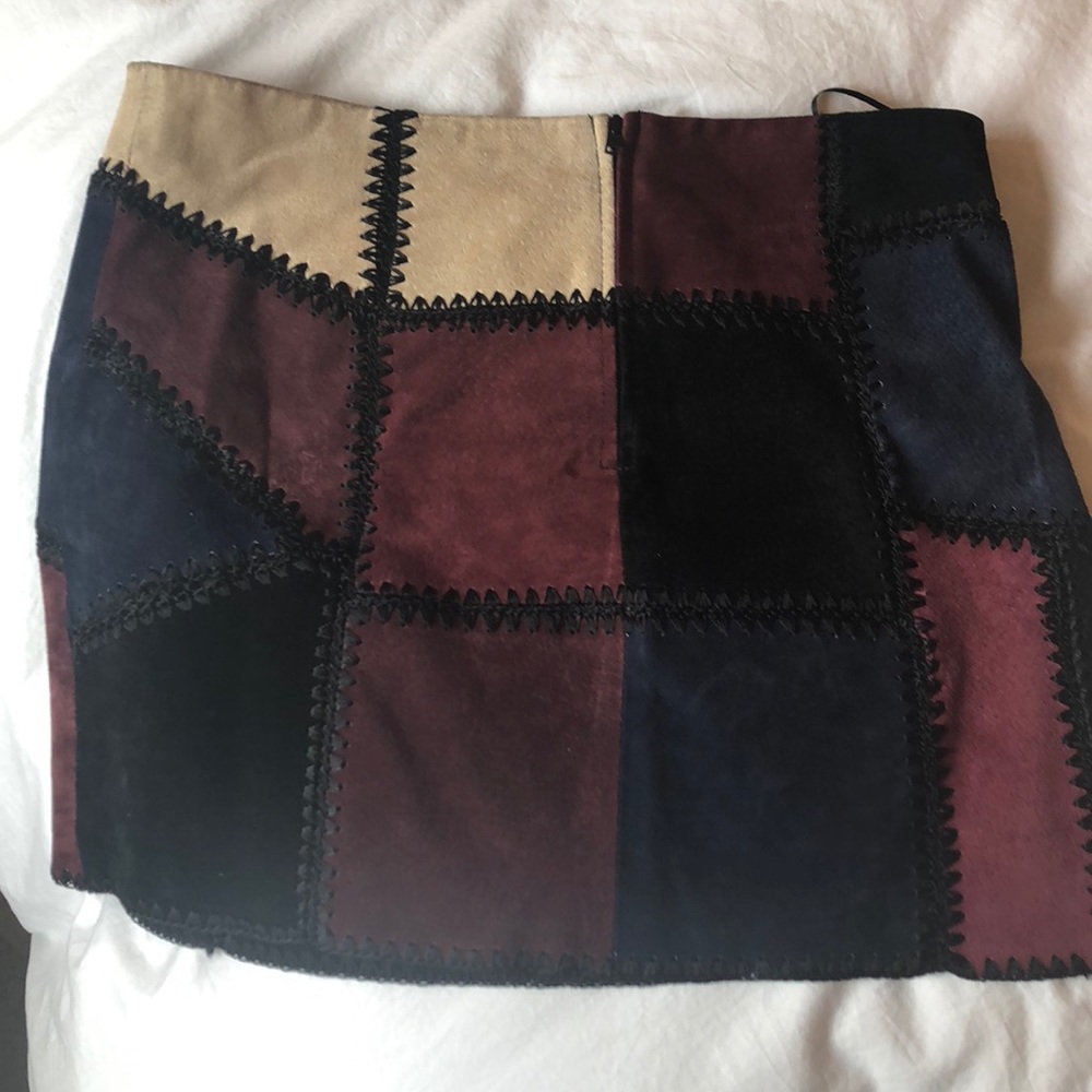 Suede patchwork Zara skirt